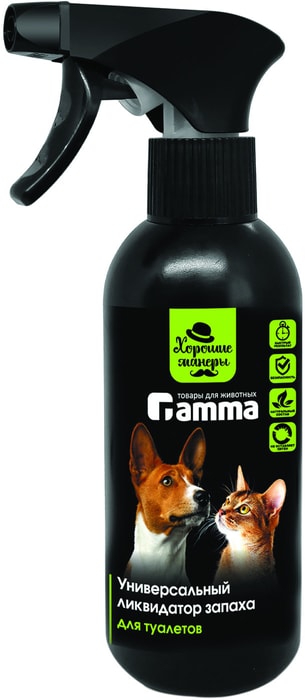

Ликвидатор запаха для кошачих туалетов Gamma Хорошие манеры спрей от запаха 250мл