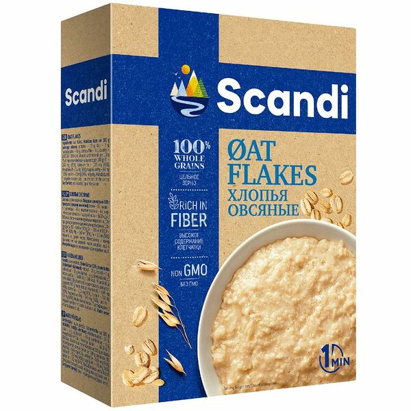 Хлопья Scandi овсяные, 400г
