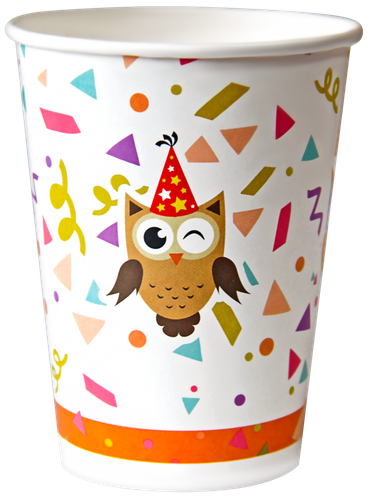 

Стаканчики ХАМЕЛЕОН Совушки из картона 200 мл, 6 шт