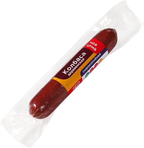 Колбаса сырокопченая Моя цена Деревенская первый сорт 200 г