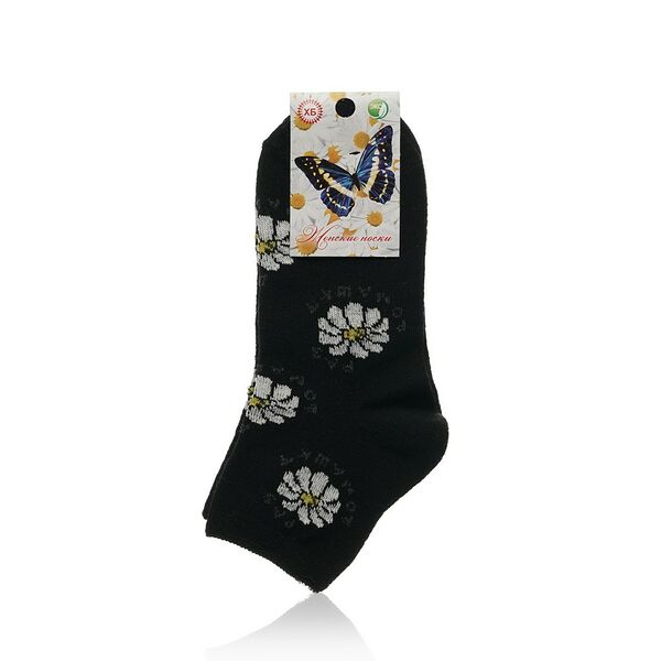 Женские ажурные носки Ромашка с рисунком , р.23-25