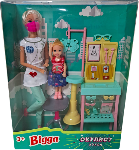 

Набор игровой Bigga Кукла-окулист, 11 предметов
