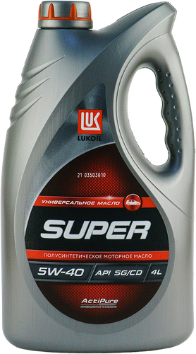 Масло моторное ЛУКОЙЛ Супер, полусинтетическое, 5w-40 Арт.  19442/3471800, 4л