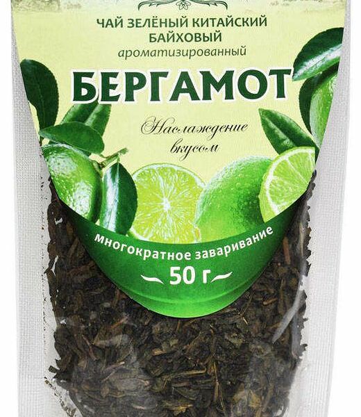 Чай зеленый Конфуций с бергамотом листовой