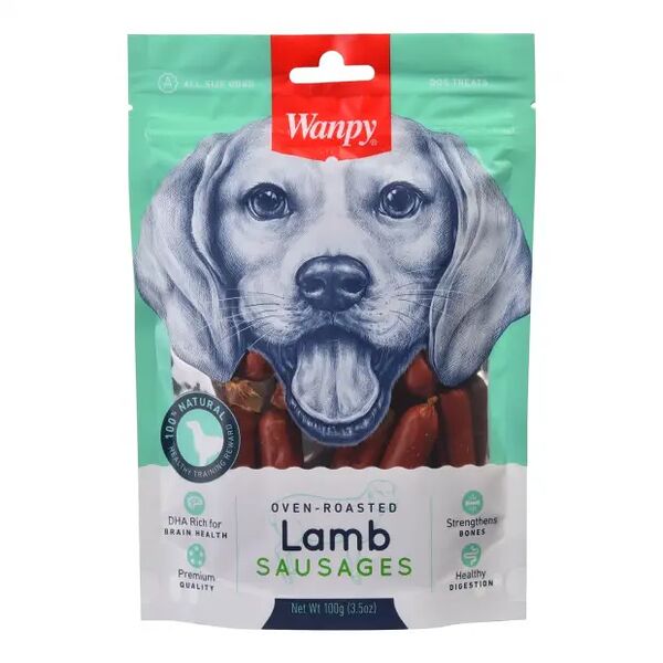 Лакомство для собак Wanpy Dog сосиски из мяса ягненка