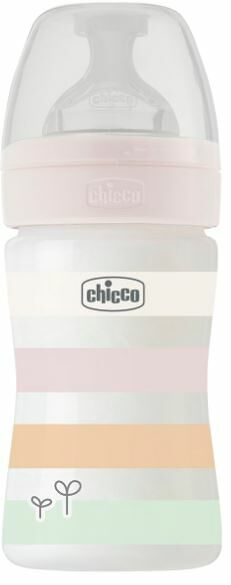 Бутылочка Well-Being Girl 0 мес+ 150мл белая с силиконовой соской медл поток