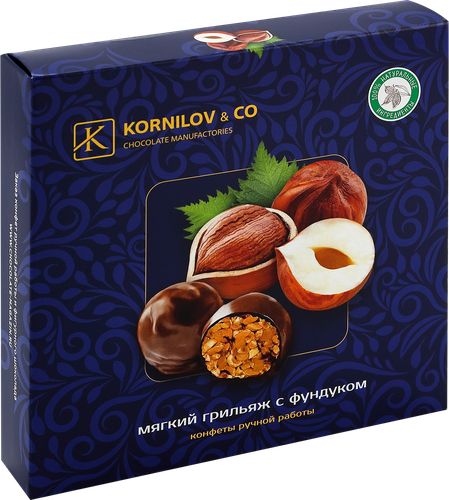 

Конфеты Kornilov And Co Мягкий грильяж с фундуком
