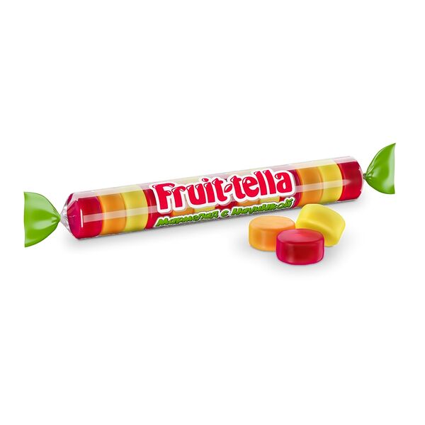 Жевательный мармелад Fruit-tella Вкусы от природы со вкусом яблока, персика и малины