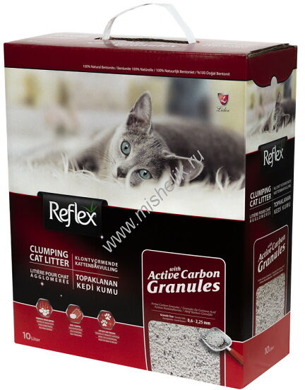 REFLEX Наполнитель для кошек 10л комкующийся бентонитовый Сверхпрочное комкование