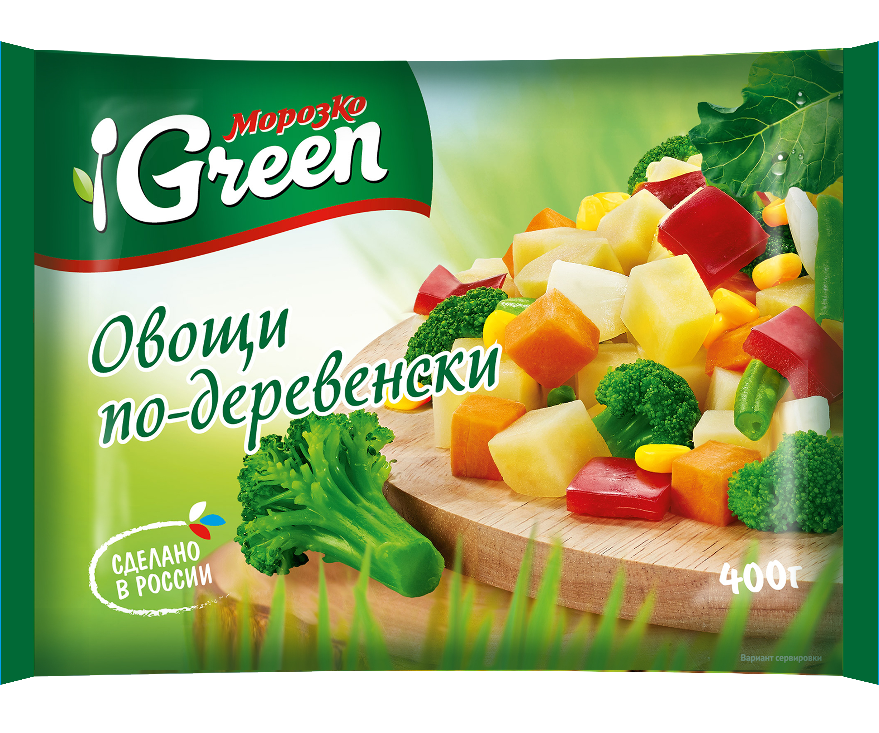 

Смесь овощная Морозко Green Овощи по-деревенски, 400г