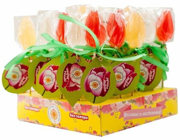 Карамель леденцовая фигурная СахароварЪ на изомальте Тюльпан