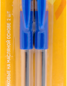 Набор шариковых ручек ЛЕНТА, синий, на масляной основе, 2шт