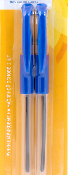 Набор шариковых ручек ЛЕНТА, синий, на масляной основе, 2шт