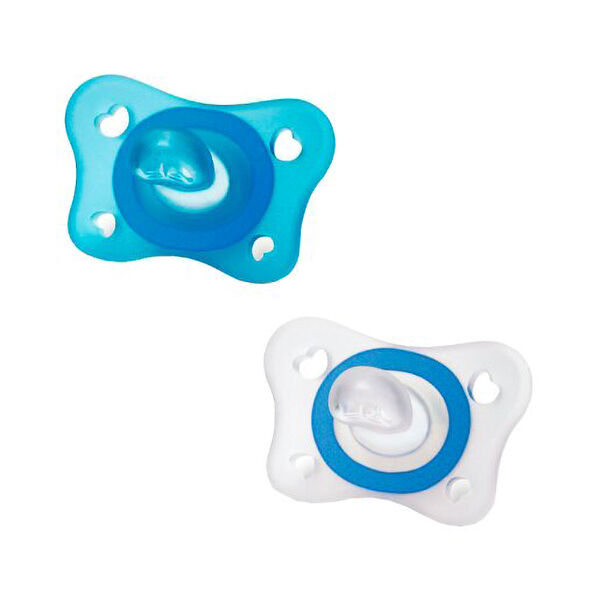 Chicco соска силиконовая Physio Soft mini синий 2-6M + N2