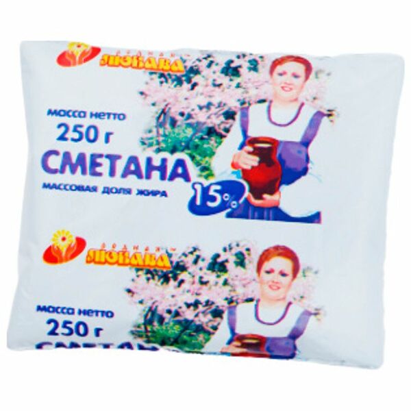 Сметана Родная Любава 15%