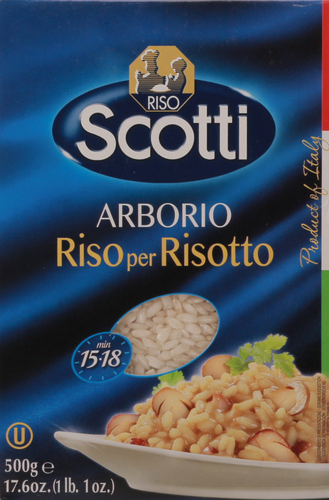 

Рис Arborio Riso Scotti шлифованный длиннозерный 500 г