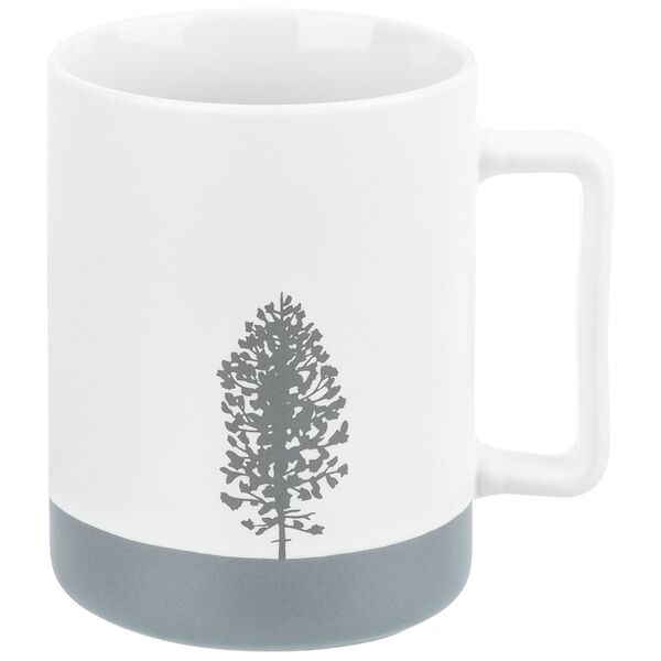 Кружка Наедине с природой, 400 мл, фарфор, серый