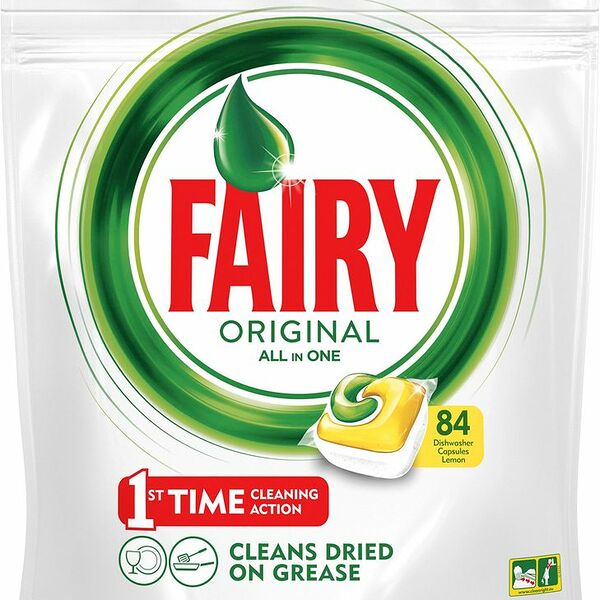 Капсулы для посудомоечных машин Fairy Original All In One лимон, 84 шт.