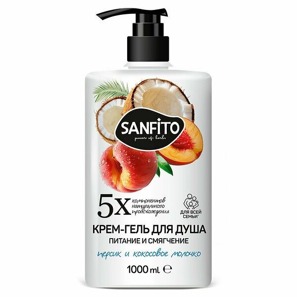 Крем-гель для душа Питание и смягчение, 1000 мл
