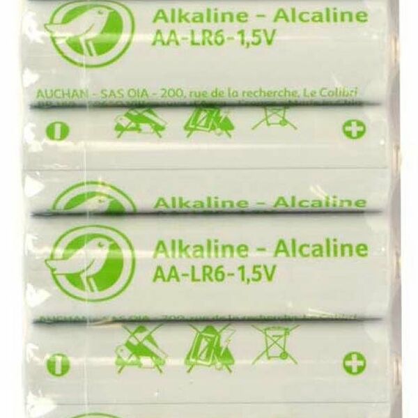 Батарейка АШАН Красная птица щелочные (алкалиновые)размер AA, 8 шт