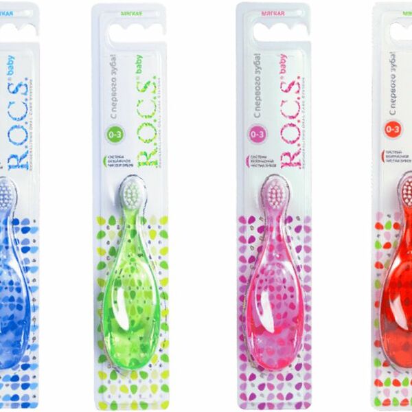 Зубная щётка детская R.O.C.S. Baby 0-3 года мягкая в ассортименте