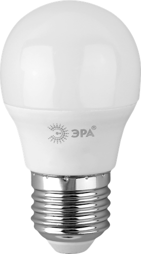 

Лампа светодиодная ЭРА Red line LED P45 Е27 6Вт шар теплый белый свет Б0049643