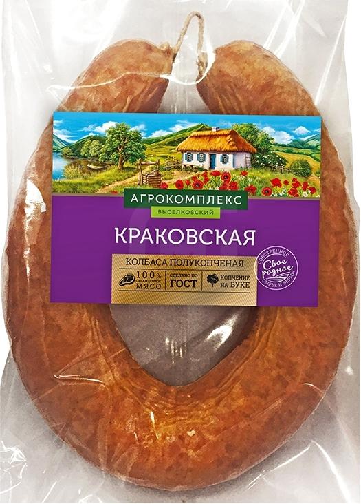 

Колбаса Агрокомплекс Краковская полукопченая вес
