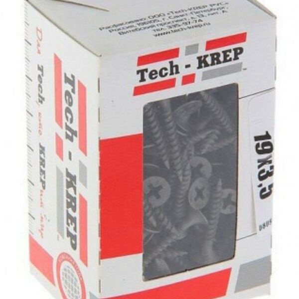 Саморез гипсокартон-металл Tech Krep, 3,5х19 мм, 200 шт