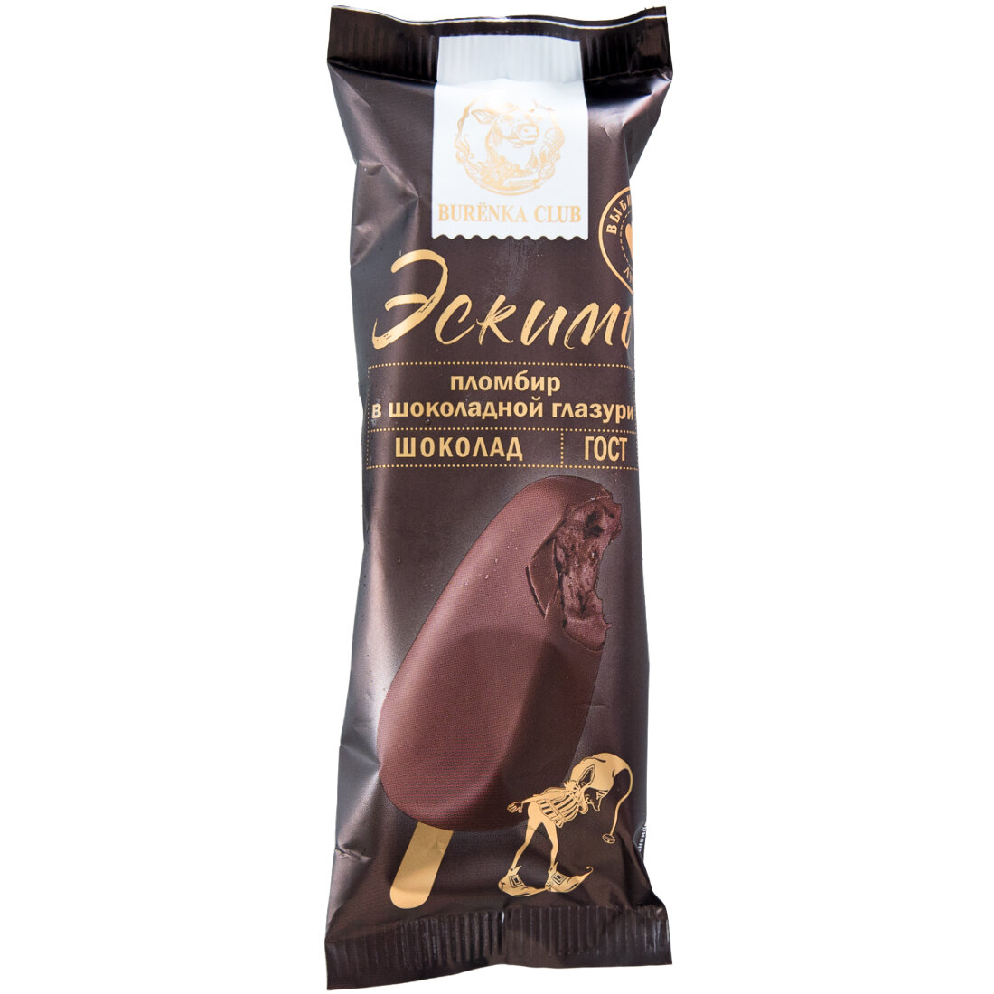 

Мороженое Burenka Club эскимо шоколадное в шоколадной глазури 70 г