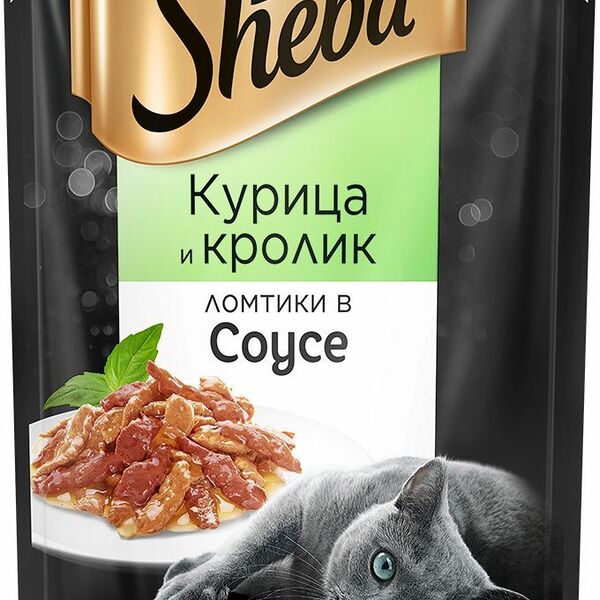 Корм для кошек Sheba Pleasure Ломтики из курицы и кролика в соусе