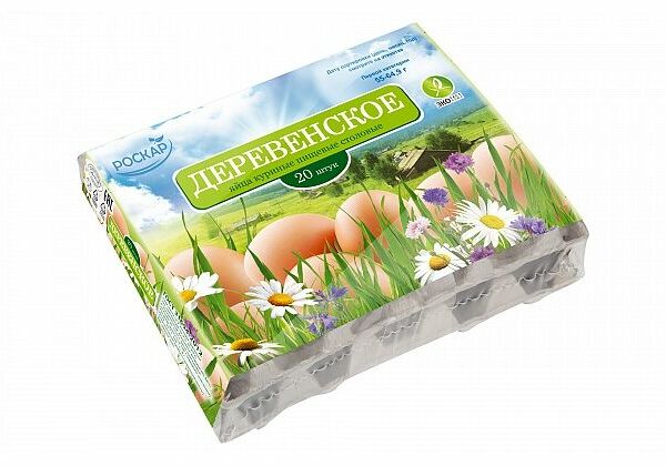 Яйцо куриное Роскар деревенское С1, 20 шт.