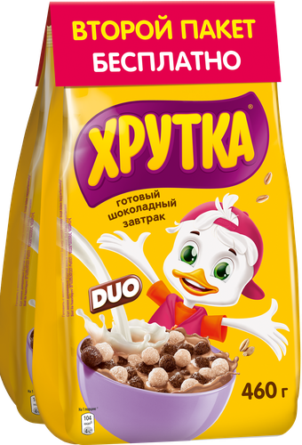 

Готовый завтрак Хрутка Duo шарики 920 г