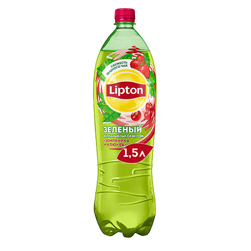 Напиток Lipton Холодный чай со вкусом земляники и клюквы негазированный