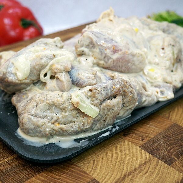 Шашлык из свиной шеи в тане