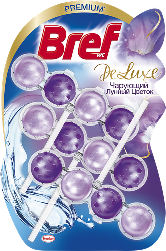 

Туалетный блок подвесной Бреф Deluxe Лунный цветок, 3х50 г