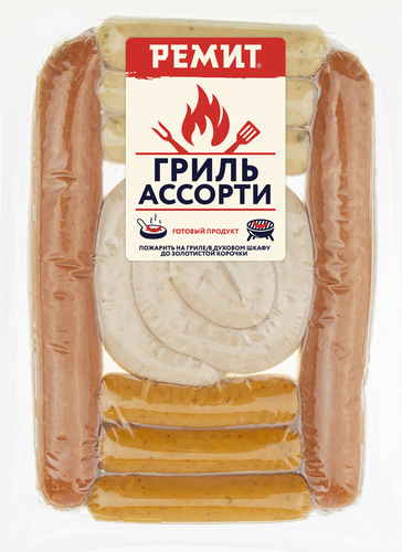 

Колбаски куриные Ремит Ассорти для гриля охлажденные 370 г