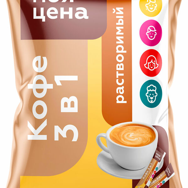 Напиток кофейный Моя цена растворимый 3в1 10пак 180г