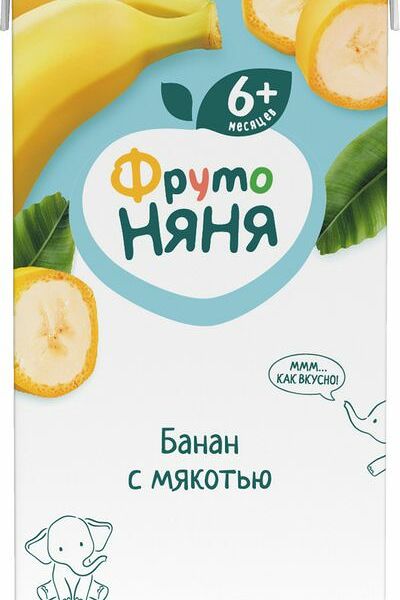Нектар ФрутоНяня банановый с мякотью с 6 мес. 200мл
