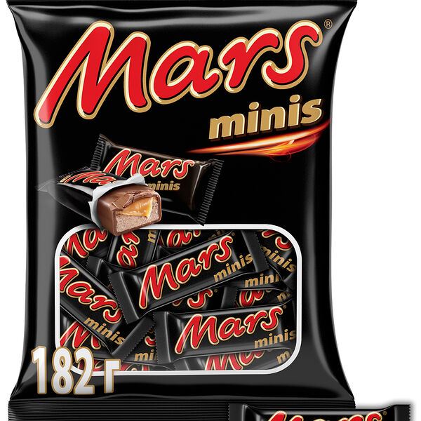 Mars Minis шоколадные конфеты с карамелью и нугой 182 г