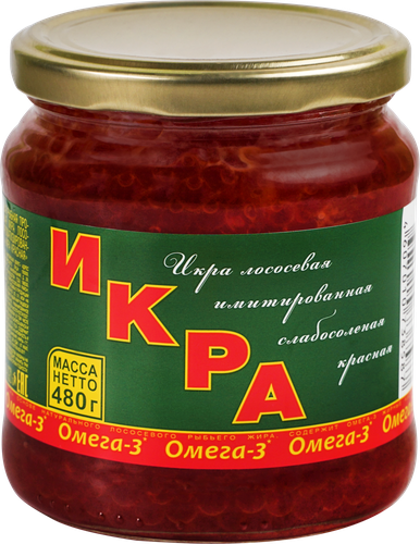 

Икра имитированная Балтийский Берег красная слабосоленая лососевая 480 г