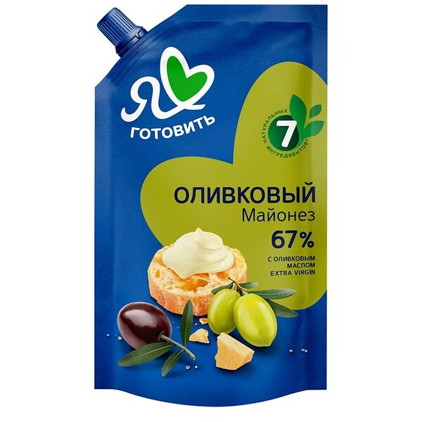 Майонез Оливковый 67% ТМ Я люблю готовить 390 мл