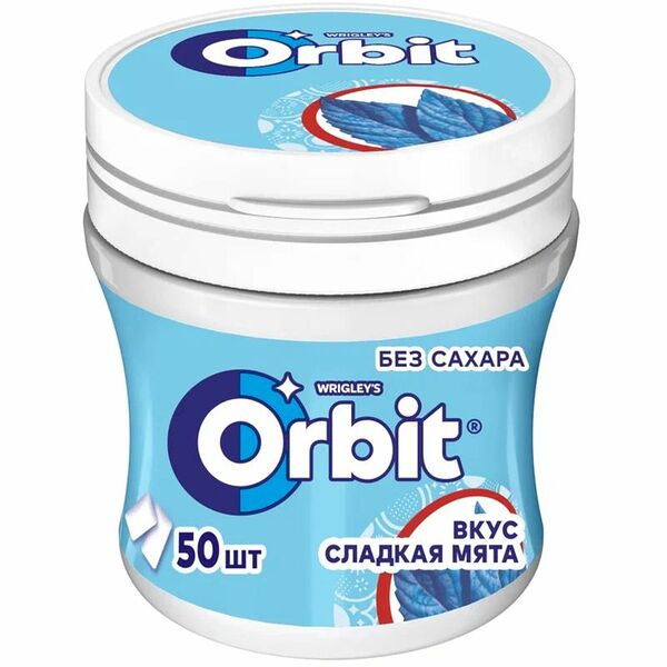 Жевательная резинка Orbit Сладкая мята банка 68 г