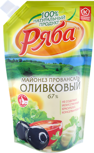 

Майонез Ряба провансаль оливковый 67%, 372 г