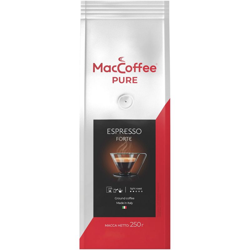 

Кофе MacCoffee Pure Espresso Forte жареный молотый 250 г