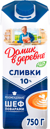 

Сливки стерилизованные Домик в деревне 10%, 750г