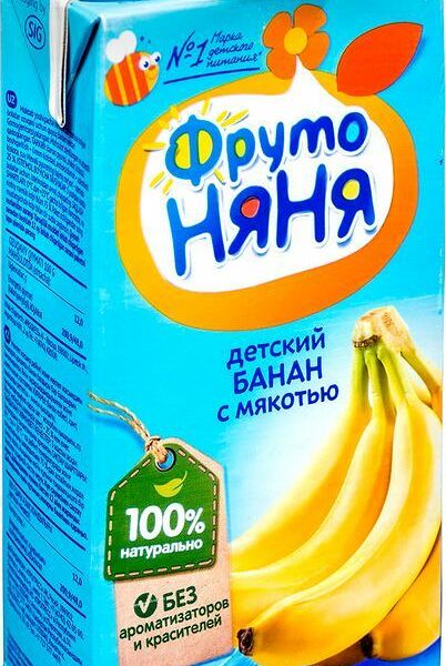 Нектар ФрутоНяня банановый с мякотью 500мл