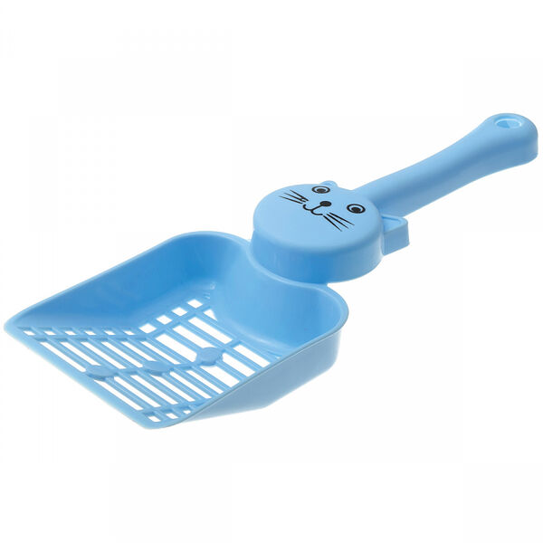 Совок с отверстиями Zoo One Кэт для кошачьего туалета синий 24.4х9.2х4.5