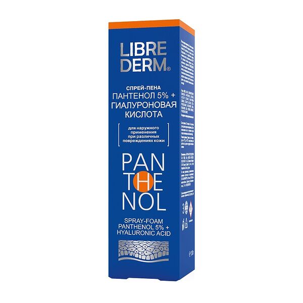Спрей-пена Librederm Panthenol Пантенол 5% с гиалуроновой кислотой 130 г