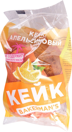 Кейк Bakerman апельсиновый, 95 г