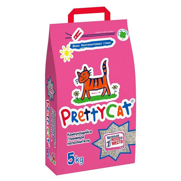 PrettyCat Euro Mix наполнитель глиняный комкующийся